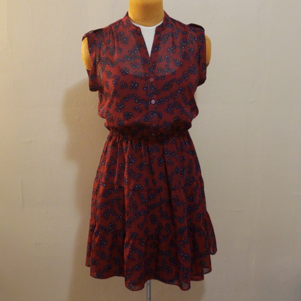 Maroon Sleeveless Dress